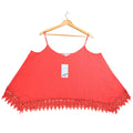 Jolt Cami Tank Top Womens Large Red Rayon Crochet Lace Trim Flowy JW1762DXQ - take2supply