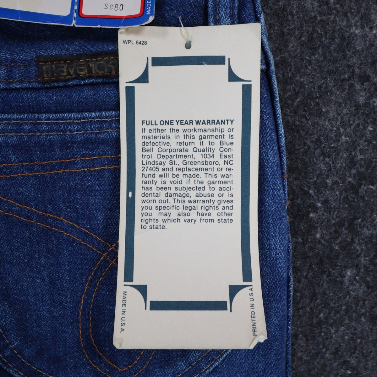 Young Maverick Jeans Girls 10 Slim Vintage 80s Blue Cotton Straight Deadstock - take2supply