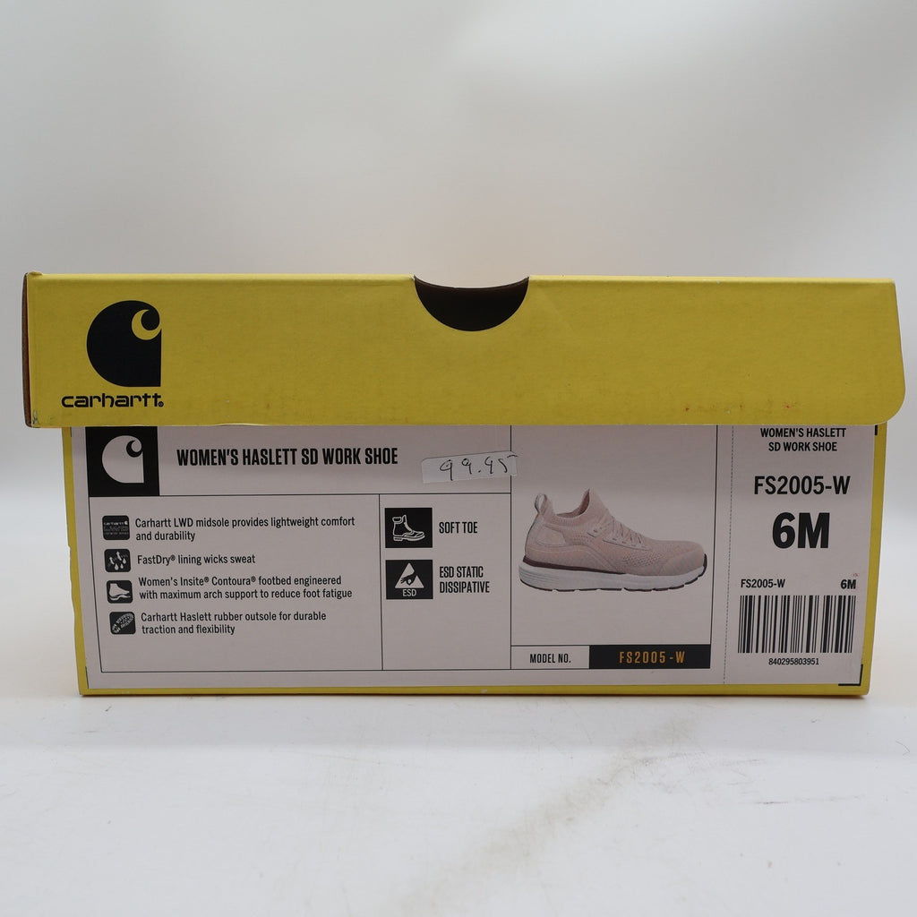 Carhartt Haslett SD Work Shoe Women 6M Pink Knit Soft Toe New FS2005-W - take2supply