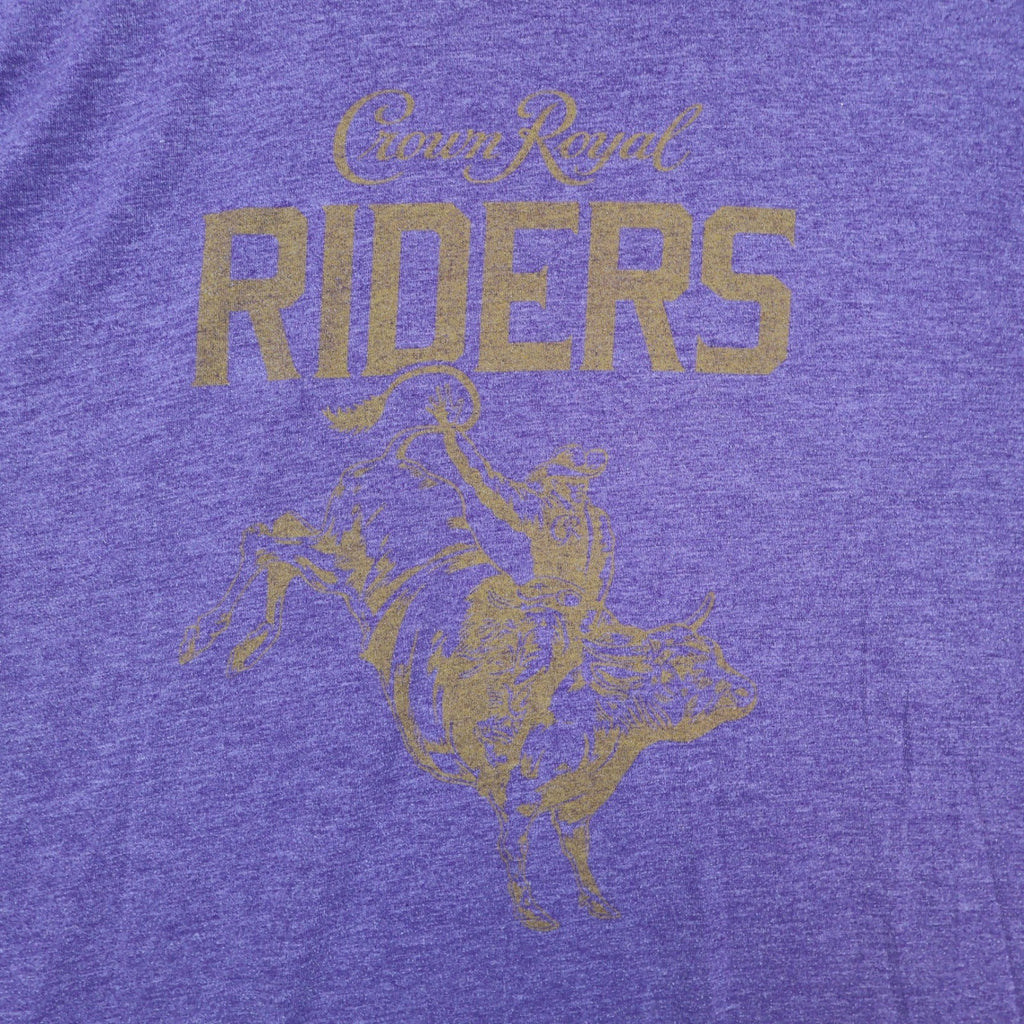 Crown Royal T-Shirt Mens XL Purple Heathered Riders Rodeo Graphic Tee - take2supply