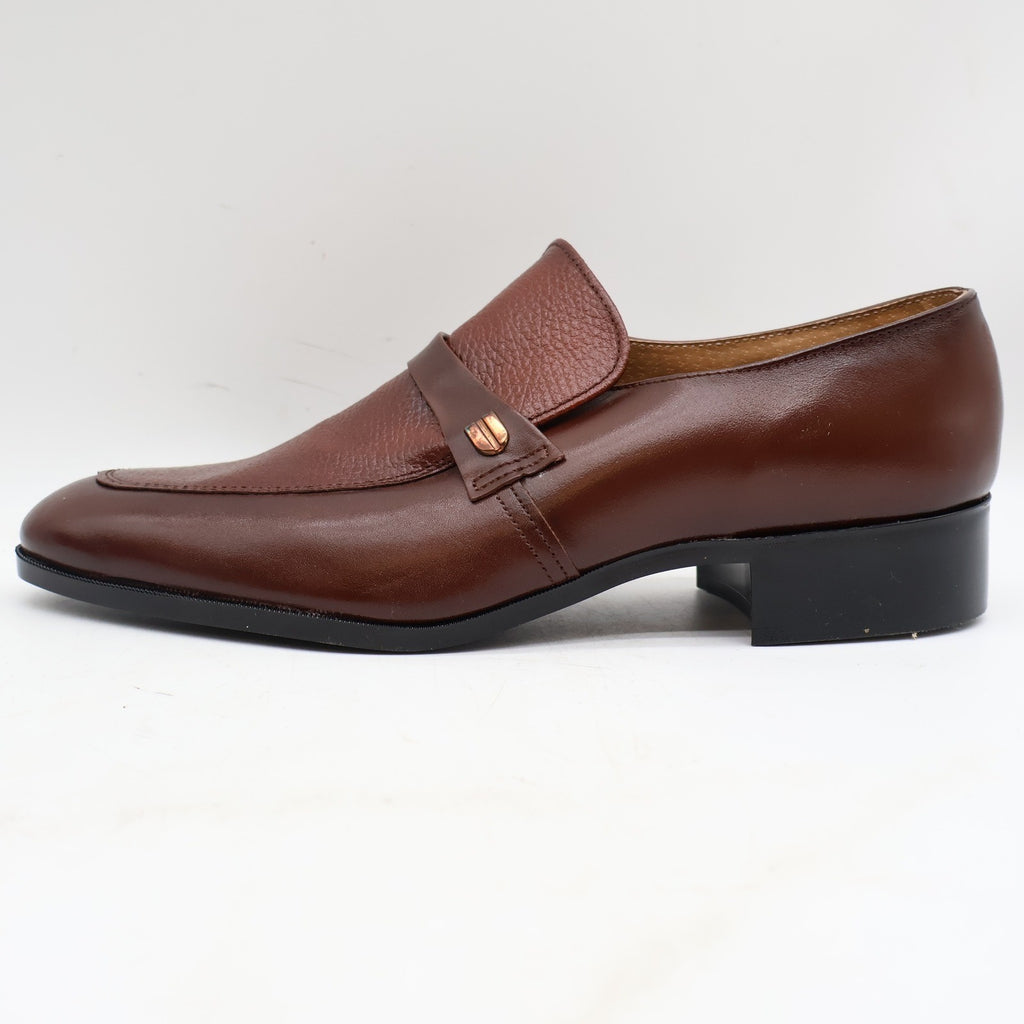 Barclay Loafers Mens 12 D Vintage Brown Leather Slip On Endicott Johnson NOS - take2supply