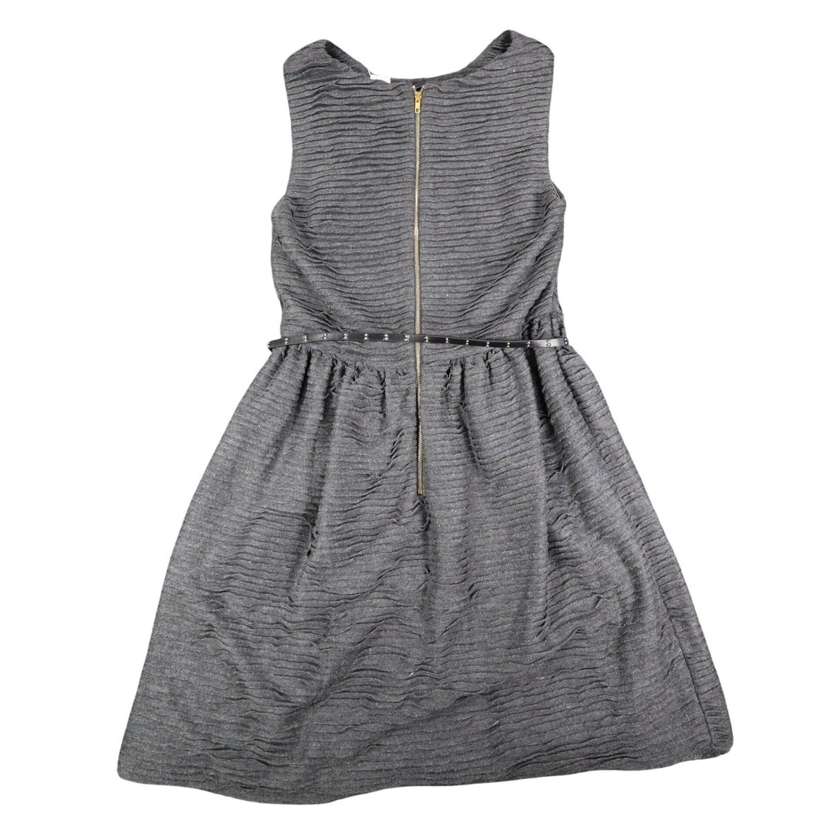 Esley Sleeveless Fit & Flare Dress Womens Size Small Gray Pleated Belted NWT - take2supply