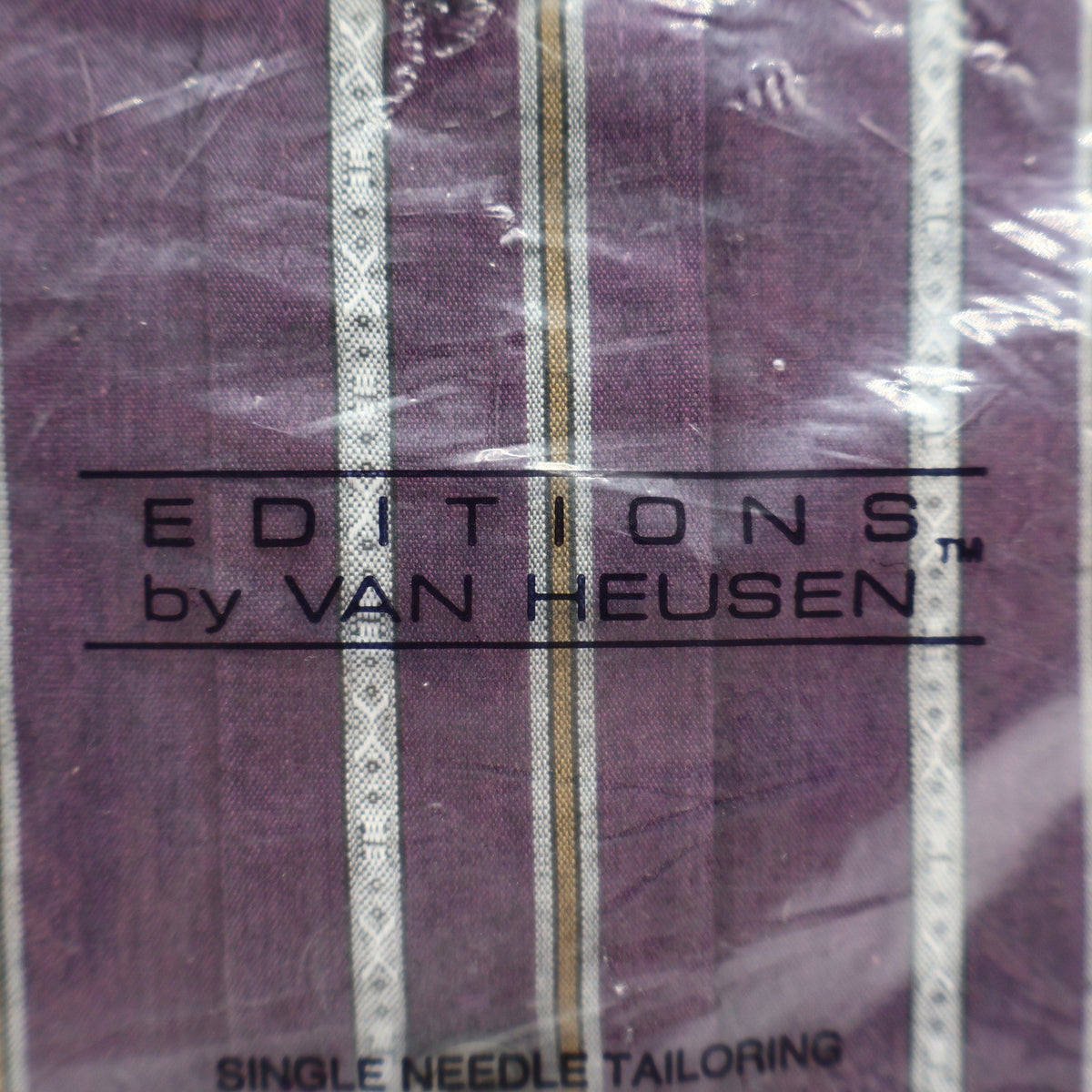 Van Heusen Editions Dress Shirt Mens 16.5 34/35 Purple Geometric Stripe New - take2supply