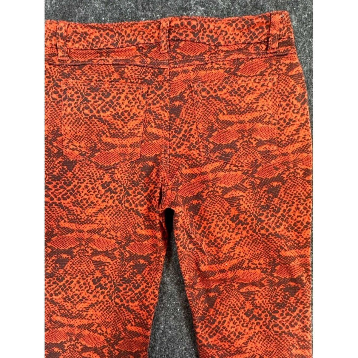 My Michelle Skinny Jeans Girls 14 Red Orange Snakeskin Stretch Denim NWT - take2supply
