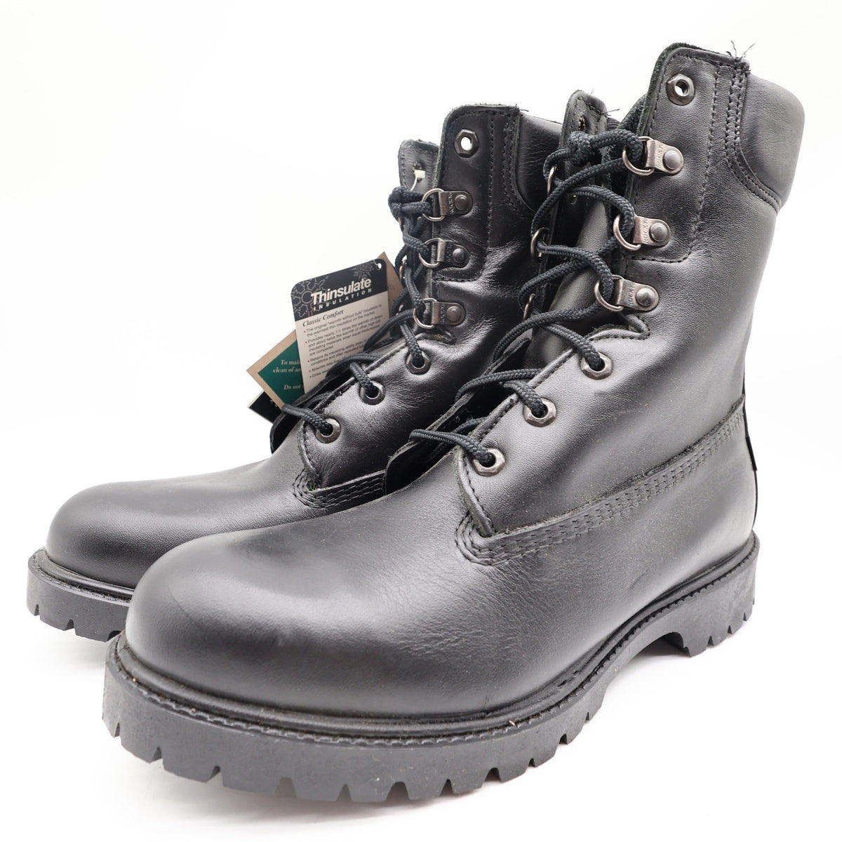 Rocky 1950 8" Collar Boot Mens 9.5 Black Leather Waterproof Insulated NIB - take2supply