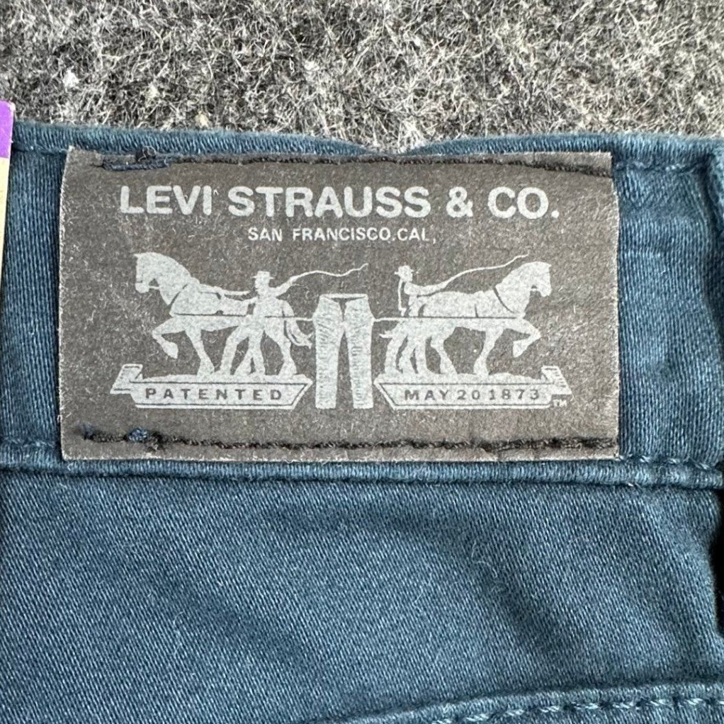 Levi's Vintage 80s Sateen Legging Girls 10 Reg Teal Cotton Slim Stretch NOS - take2supply