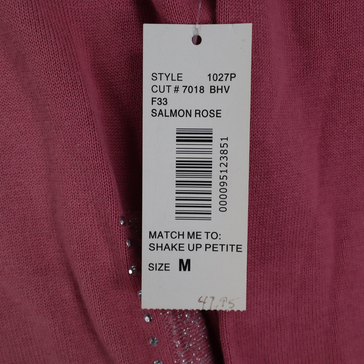 Southern Lady Petite PM Pink Embellished Hooded Zip Cardigan Sweater NWT - take2supply