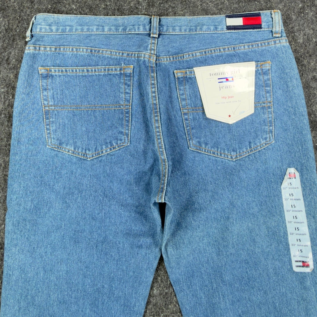 Tommy Girl Y2K Hip Jean Women 15 Blue Cotton NWT Vintage Low Rise Slim Fit Denim - take2supply
