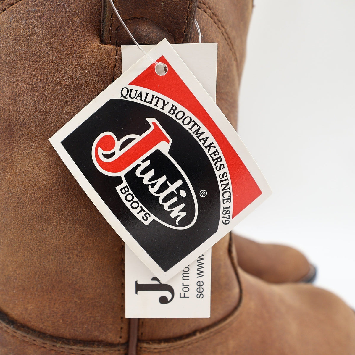 Justin 3410C Kids Western Boots 11D Brown Leather NWT Deadstock Cowboy - take2supply