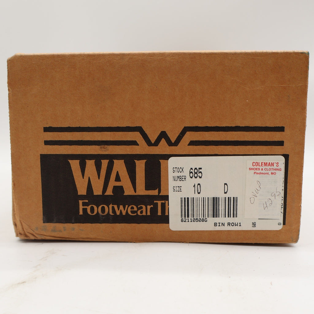 Walker Work Boots Mens 10 D Vintage Made in USA Brown Leather Lace Up 685 NEW - take2supply