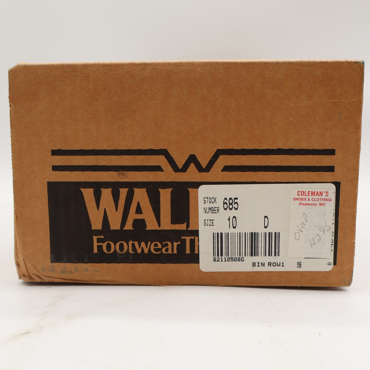 Walker Work Boots Mens 10 D Vintage Made in USA Brown Leather Lace Up 685 NEW - take2supply