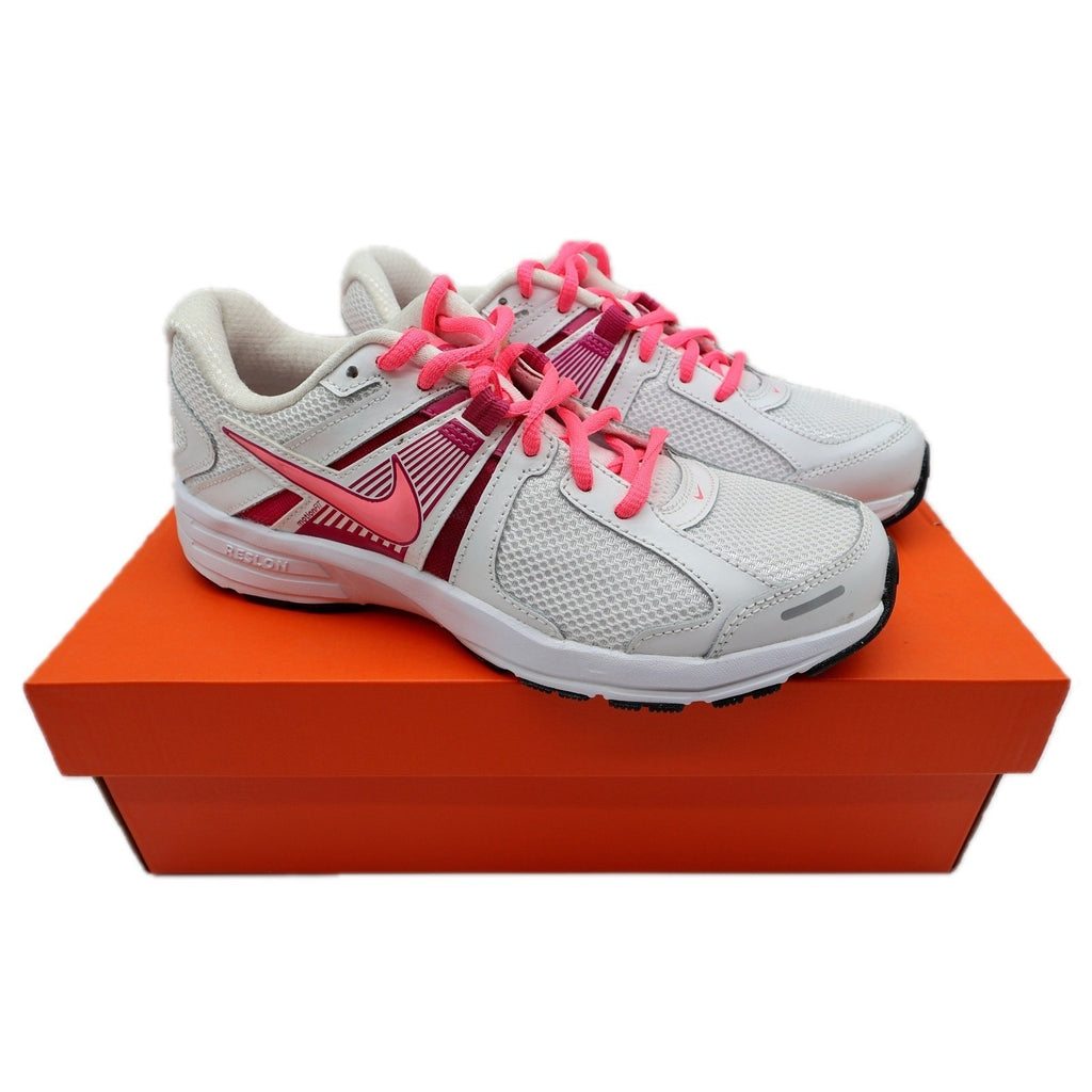Nike Dart 10 Womens 7.5 Running Shoes White Pink Metallic Silver 580427-100 - take2supply