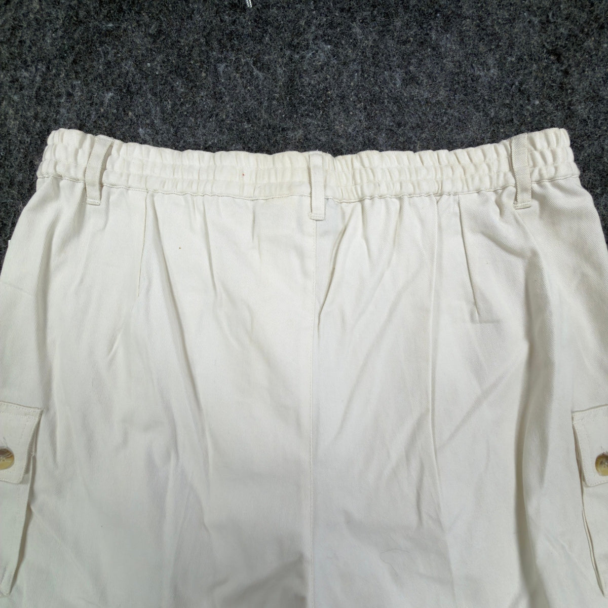 Argee Vintage 90s Cargo Shorts Womens M Ivory Cotton Deadstock NWT - take2supply