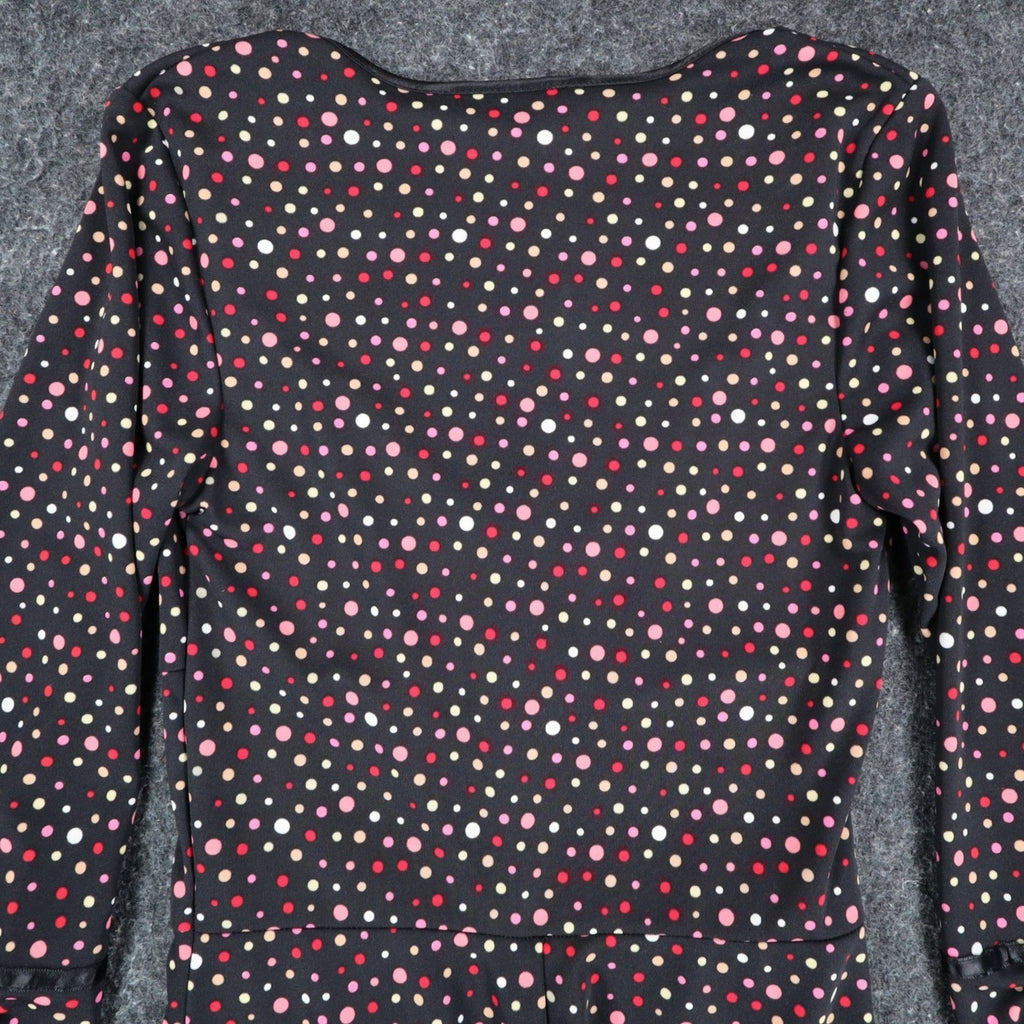 My Michelle Polka Dot Dress Womens Small Y2K Black Sweetheart A-Line 3/4 Sleeve - take2supply