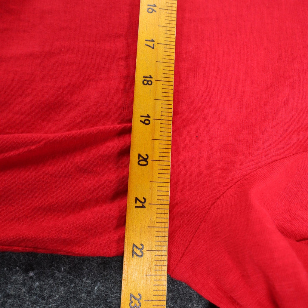 Erin London Womens L Red Cotton Hooded Tunic Top 3/4 Sleeve NWT - take2supply