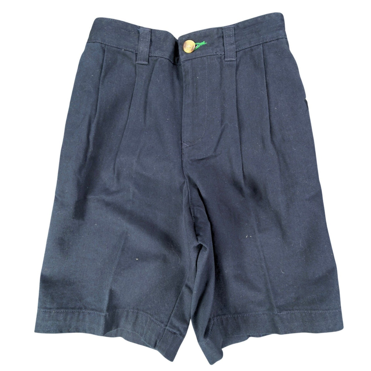 Tommy Hilfiger Y2K Pleated Chino Shorts Kids 6 Navy Blue Cotton NWT - take2supply