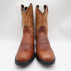 Old West 1936 Western Boots Kids 3.0 Brown Leather NWT - take2supply
