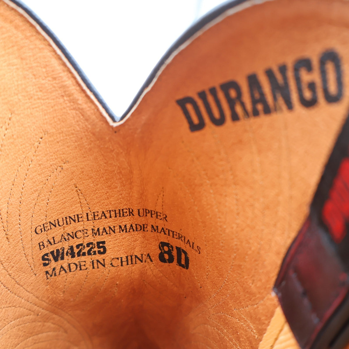 Durango Cowboy Boots Mens 8 D Vintage 2005 Black Cherry Leather Western SW4225 - take2supply
