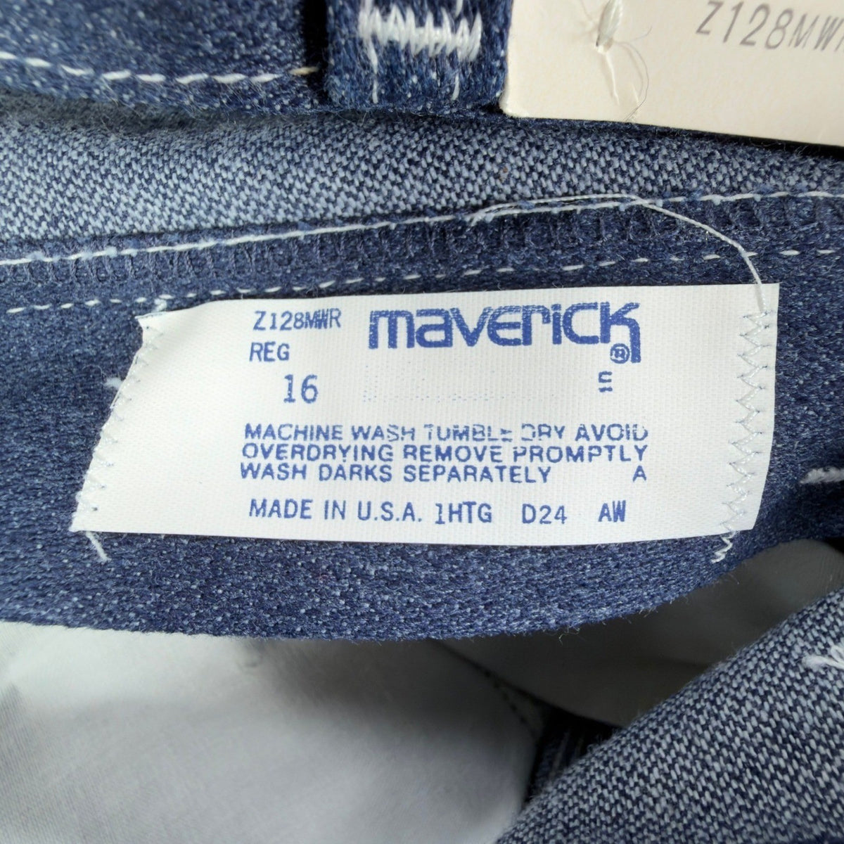 Maverick Vintage 70s Straight Leg Jeans Boys 16 Blue Cotton Blend NWT - take2supply