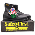 Walker SafetyFirst Steel Toe Work Boots Mens 13 D Vintage 90s USA Black Leather - take2supply