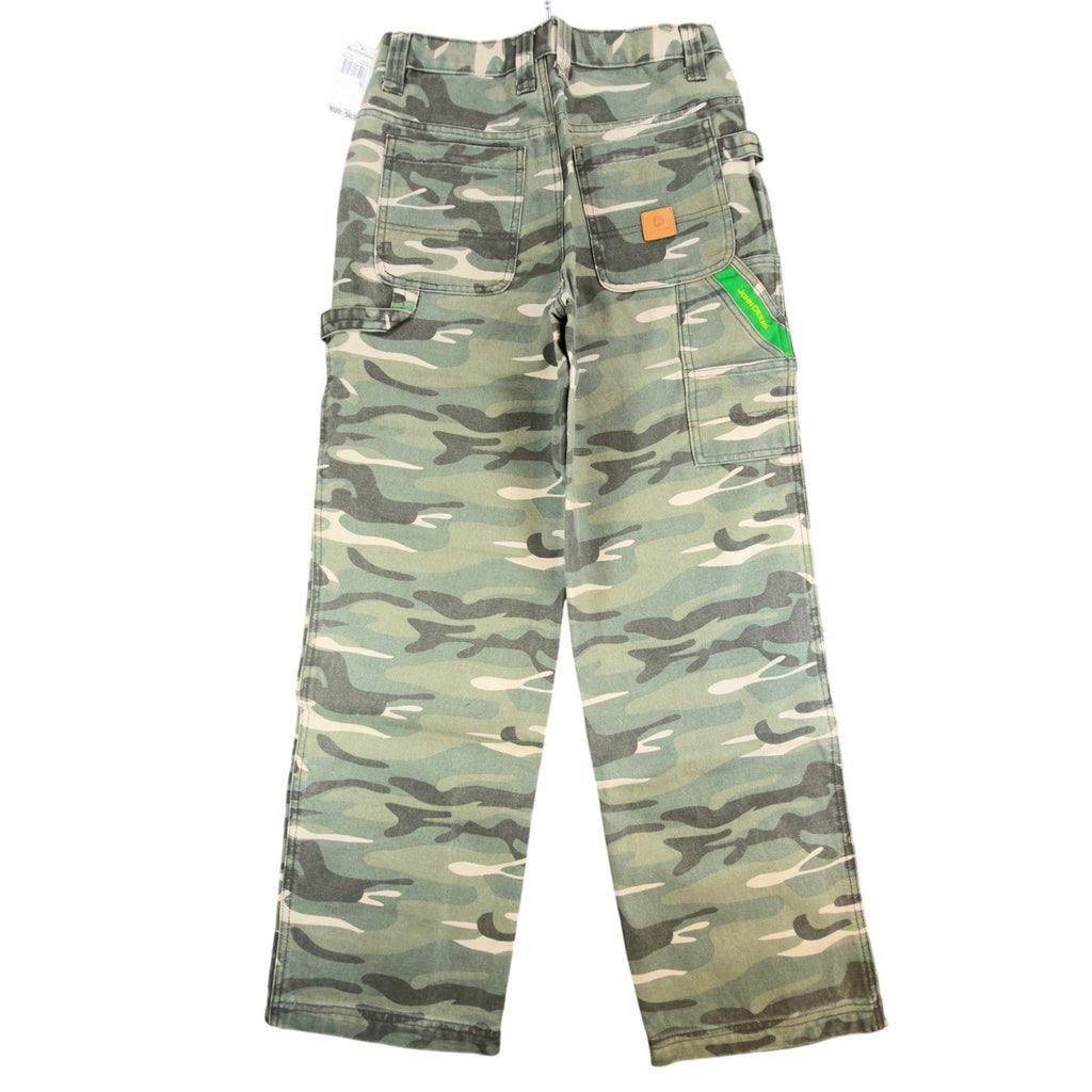 John Deere Carpenter Pants Boys 16 Y2K Camo Cotton Canvas Workwear Deadstock NWT - take2supply