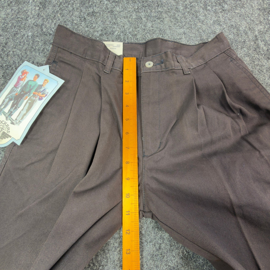 Dockers Shorts Mens 30 Brown Cotton Pleated Student Deadstock 82780-0559 Vintage - take2supply