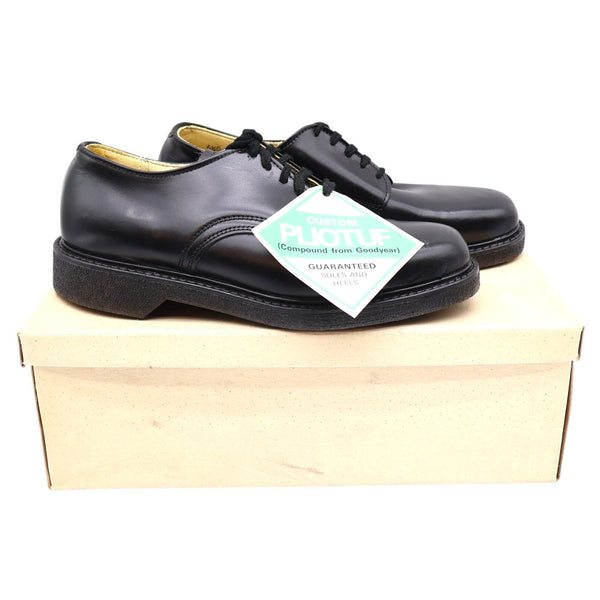 Cedar Crest Service Shoes Mens 6.5 D Vintage Black Leather Pliotuf Deadstock - take2supply