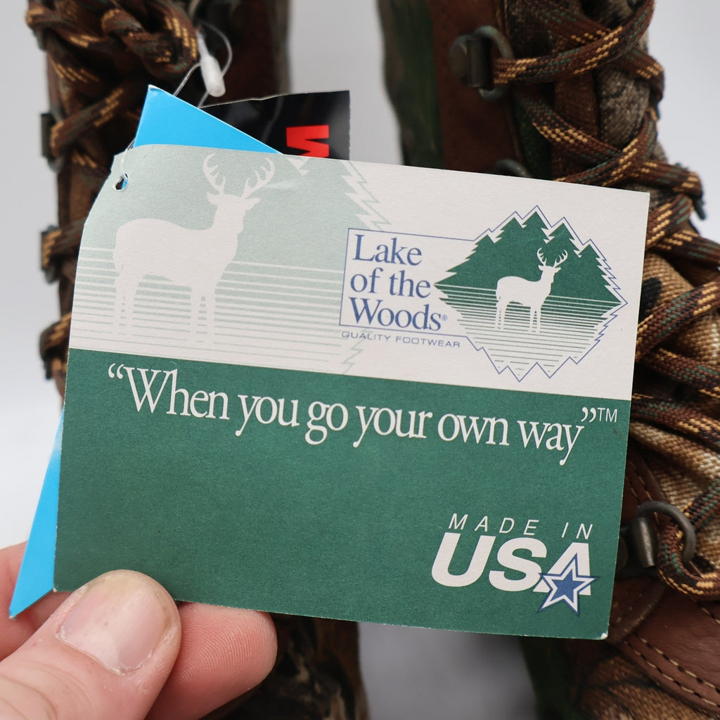 Lake of the Woods Hunting Boots Mens 8 D Vintage Camo Leather Thinsulate USA NIB - take2supply