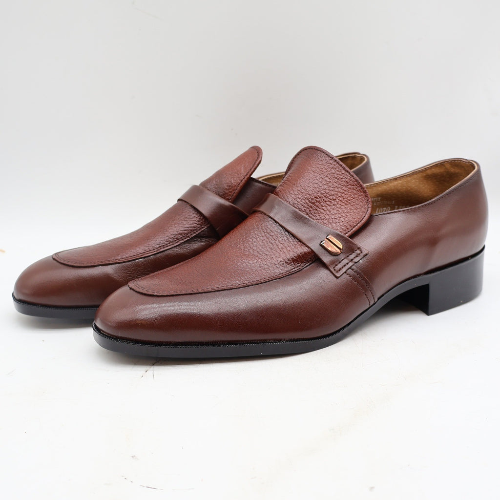 Barclay Loafers Mens 12 D Vintage Brown Leather Slip On Endicott Johnson NOS - take2supply