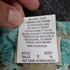 Company Collection Shirt Jacket Womens 8 Y2K Aqua Blue Paisley Floral Textured - take2supply
