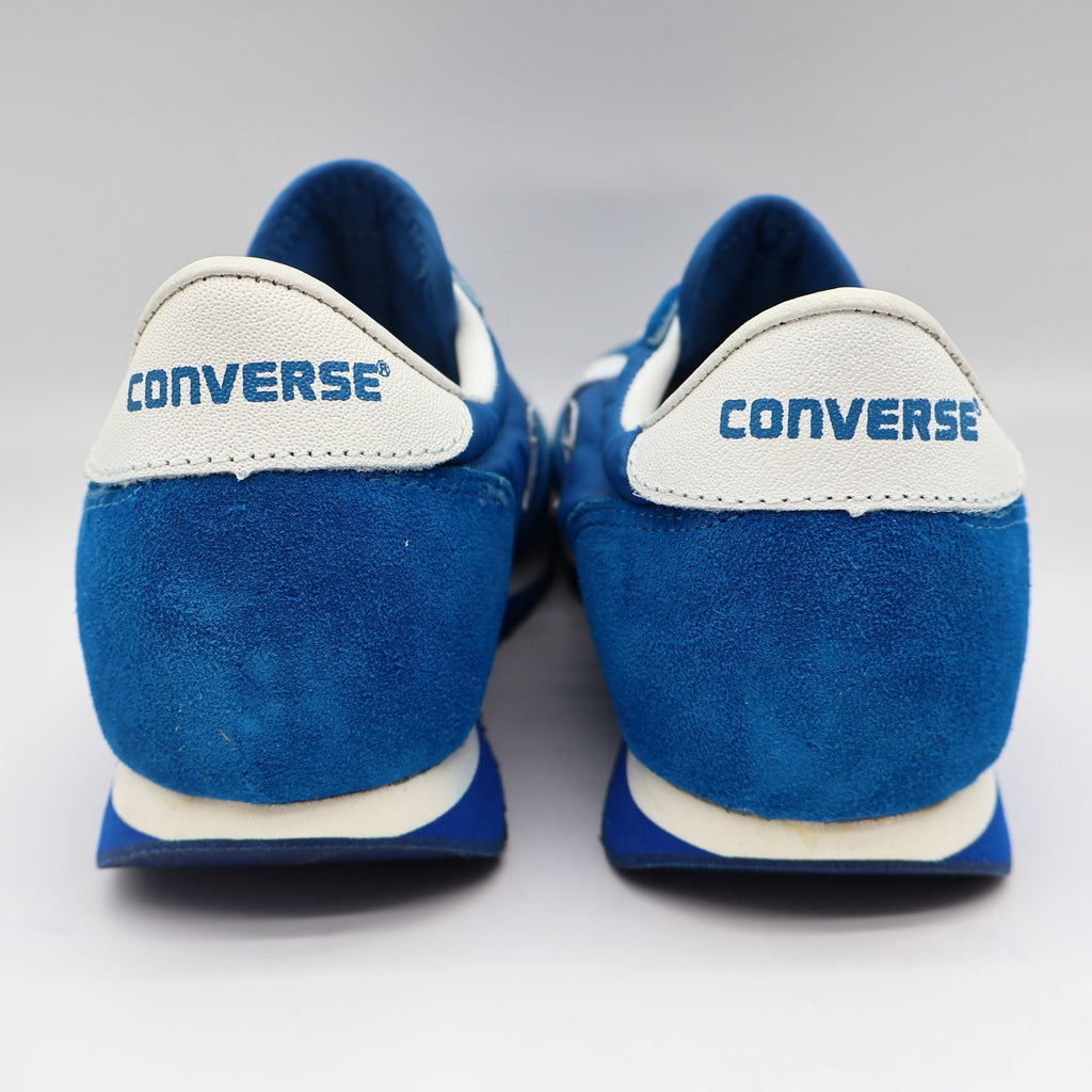 Converse Road Star Boy's Size 3 Vintage 80s Blue Nylon Suede Sneakers Deadstock - take2supply