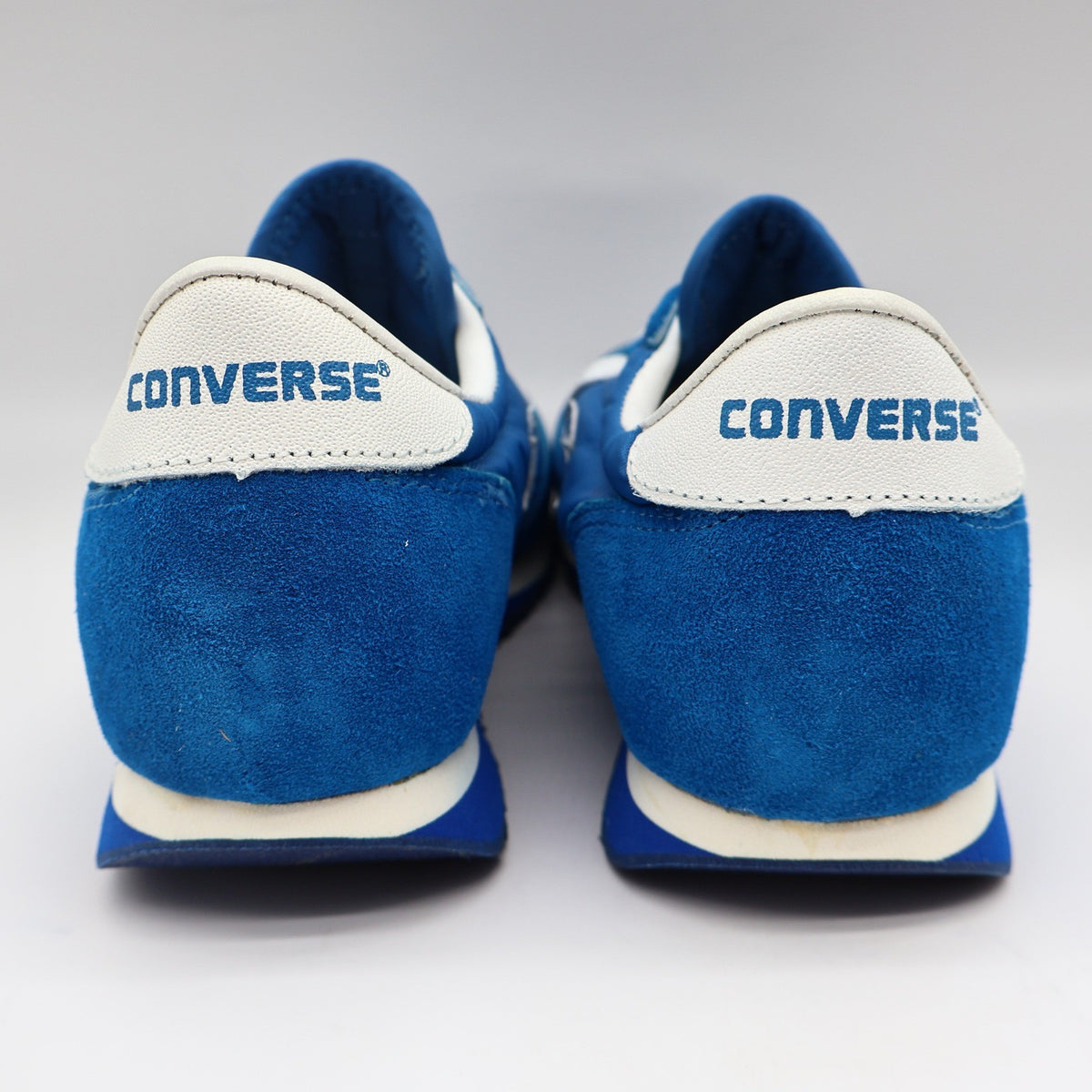Converse Road Star Boy's Size 3 Vintage 80s Blue Nylon Suede Sneakers Deadstock - take2supply
