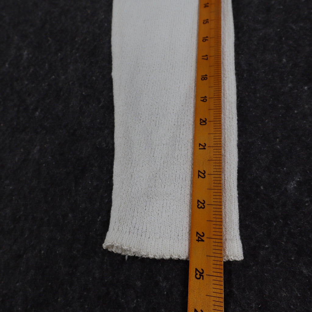 Carolyn Taylor Essentials Women Large White V-Neck Scallop Trim Knit Sweater NWT - take2supply