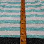 Tribal Jeans Womens M Aqua White Striped Lightweight Hooded Pullover Top NWT - take2supply
