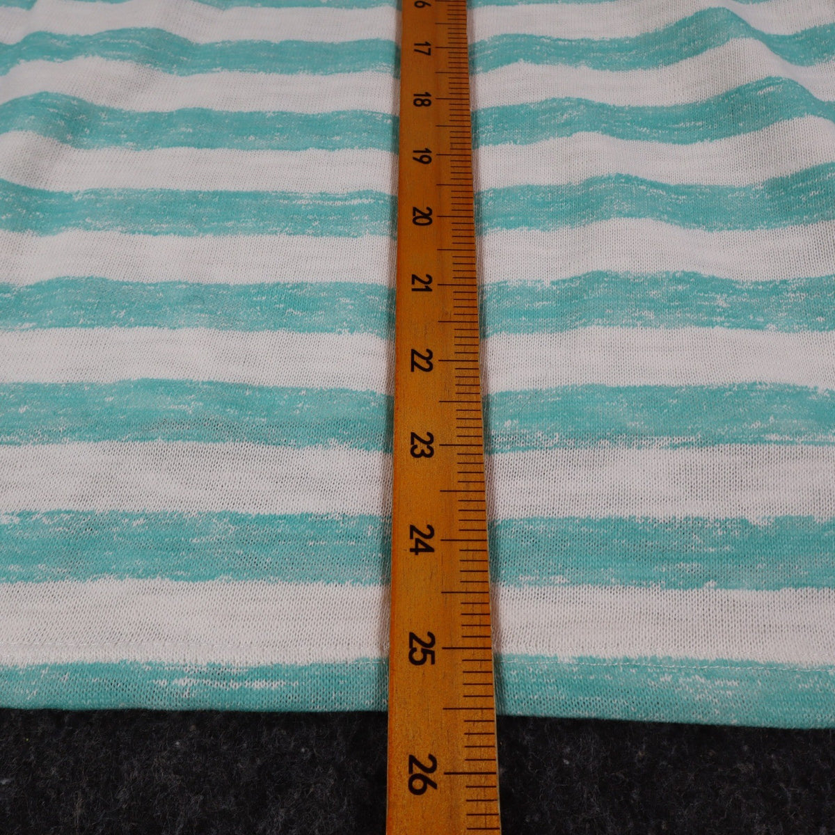 Tribal Jeans Womens M Aqua White Striped Lightweight Hooded Pullover Top NWT - take2supply