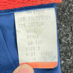 Vintage 70s Kids Trousers Boys 5 Slim Royal Blue Poly Cotton NWT C546 - take2supply