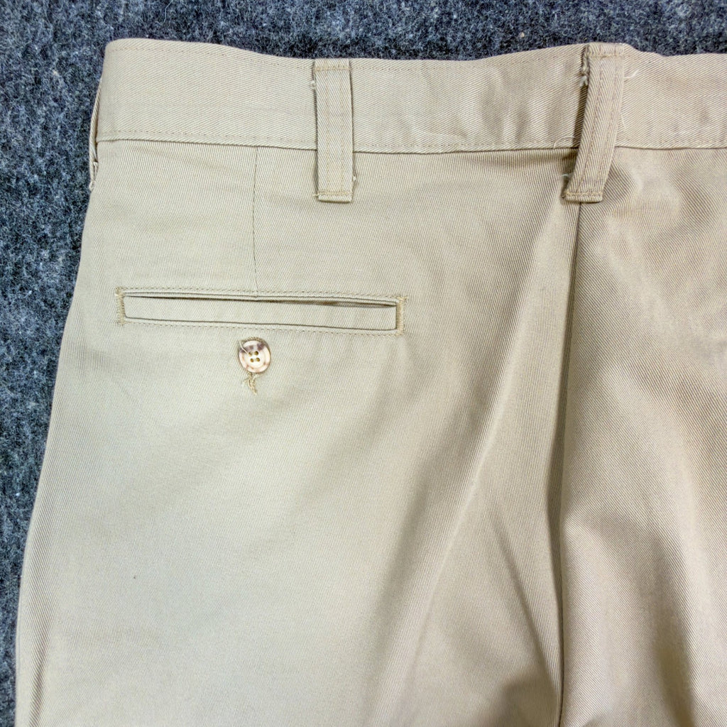 Wolf Mountain Key Shorts Mens 32 Tan Khaki 100% Cotton Pleated Vintage USA NWT - take2supply