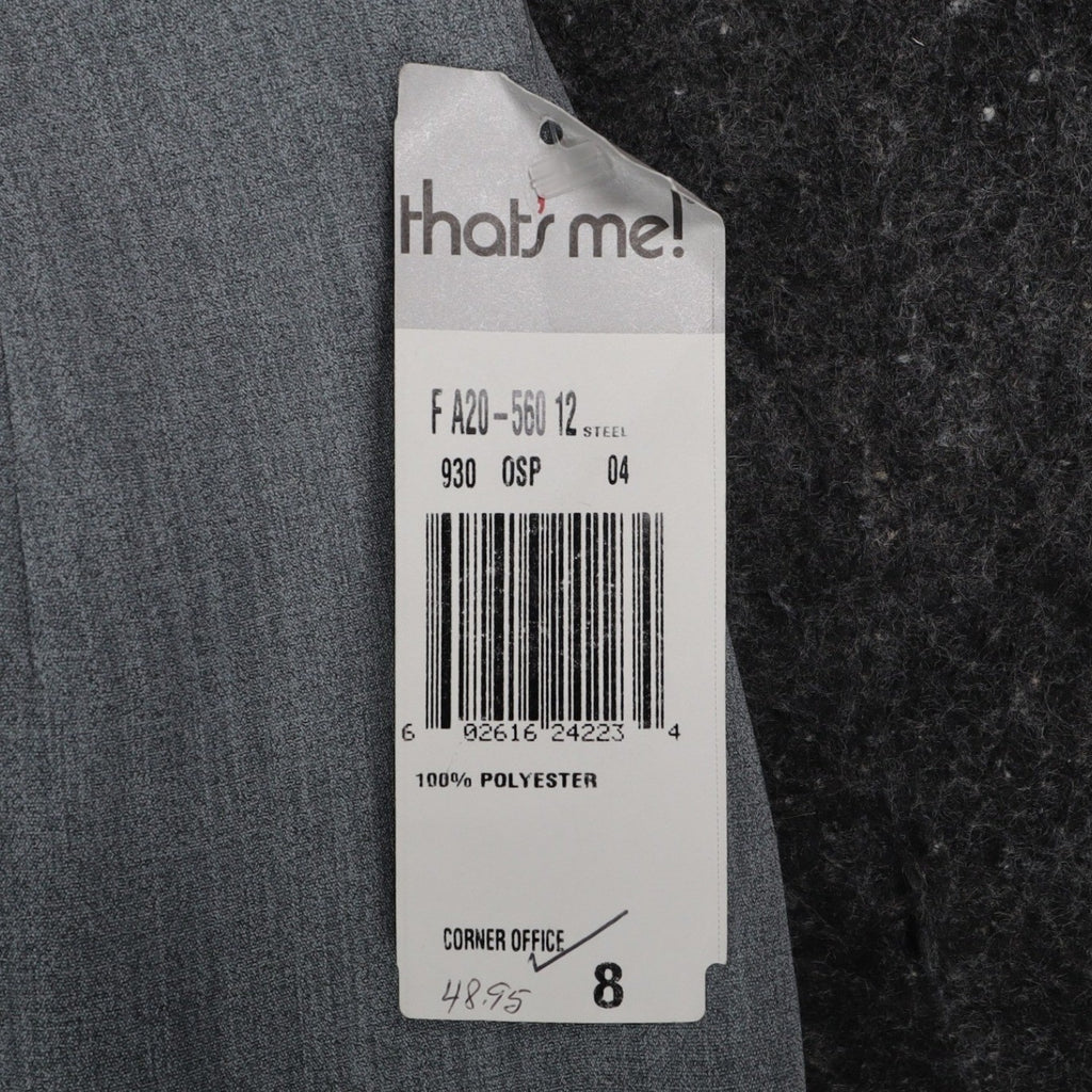 That's Me! Dress Pants Womens 8 Vintage 90s Steel Gray High Rise Straight Leg - take2supply