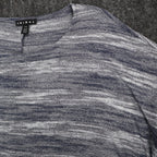 Tribal Top Womens Small New Ink Blue Space Dye Back Pleat Long Sleeve Knit C1101 - take2supply