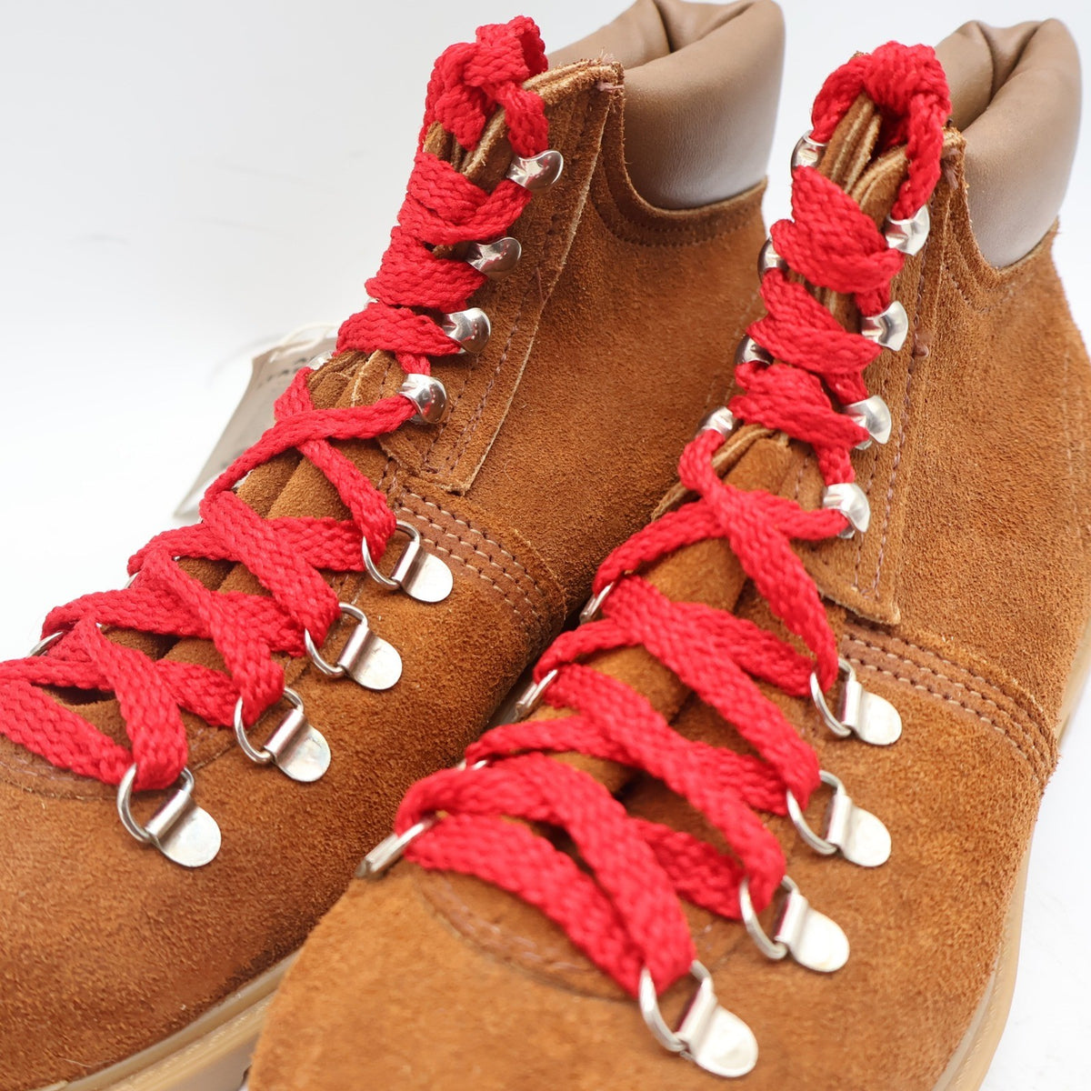 Walker Hiking Boots Kids 4 Vintage 70s Brown Suede Red Laces Pliotuf USA New - take2supply