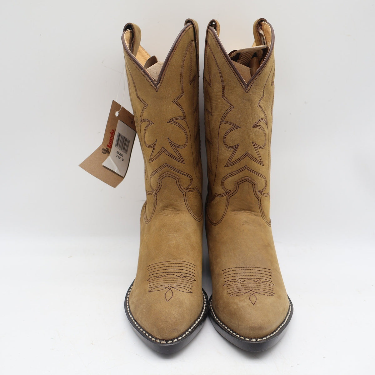 Laredo Western Boots Kids 4.5 D Vintage Tan Leather Deadstock 28-2240 - take2supply