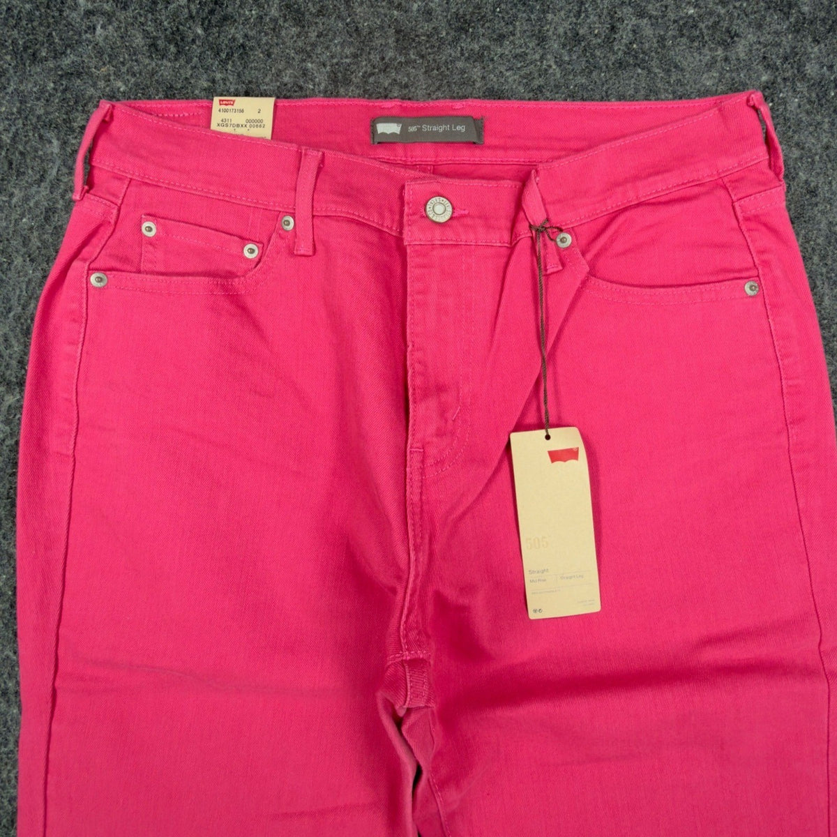 Levi's 505 Straight Leg Jeans Womens 12 Pink Cotton Blend NWT - take2supply
