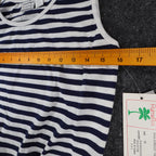 Palmetto's Striped Tank Top Womens Medium Vintage Deadstock Navy White A1992227 - take2supply