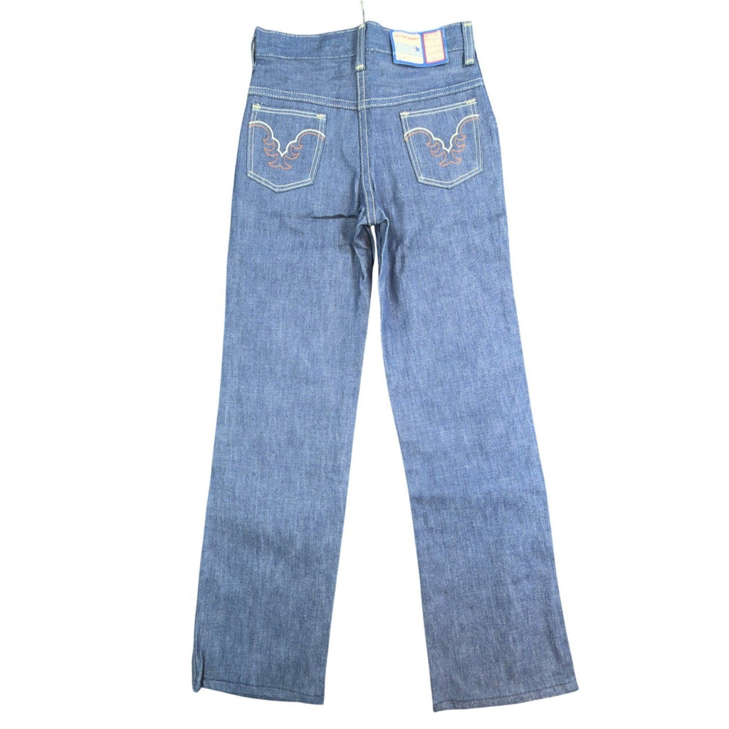 Maverick Vintage 70s Jeans Girls 7 Reg Blue High Waist USA NOS NWT 24x25.75 - take2supply