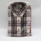 Van Heusen 417 Plaid Button Down Shirt Mens Medium Vintage 90s Deadstock Red - take2supply