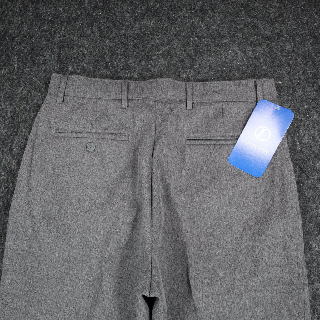 Levi Strauss Action Slacks Mens 33x30 Vintage 2000s Grey Flat Front Dress Pants - take2supply