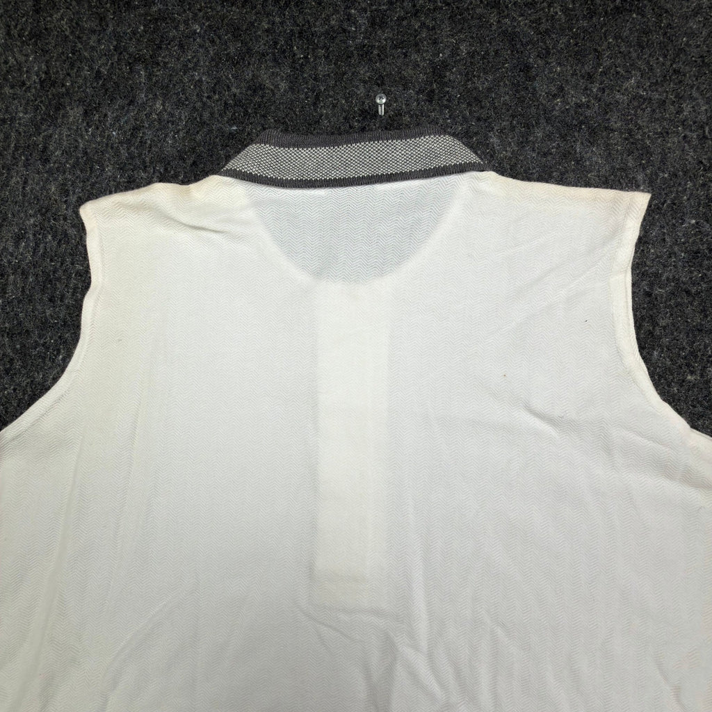 Dunbrooke 90s Vintage Sleeveless Polo Shirt Womens XL White Cotton New - take2supply