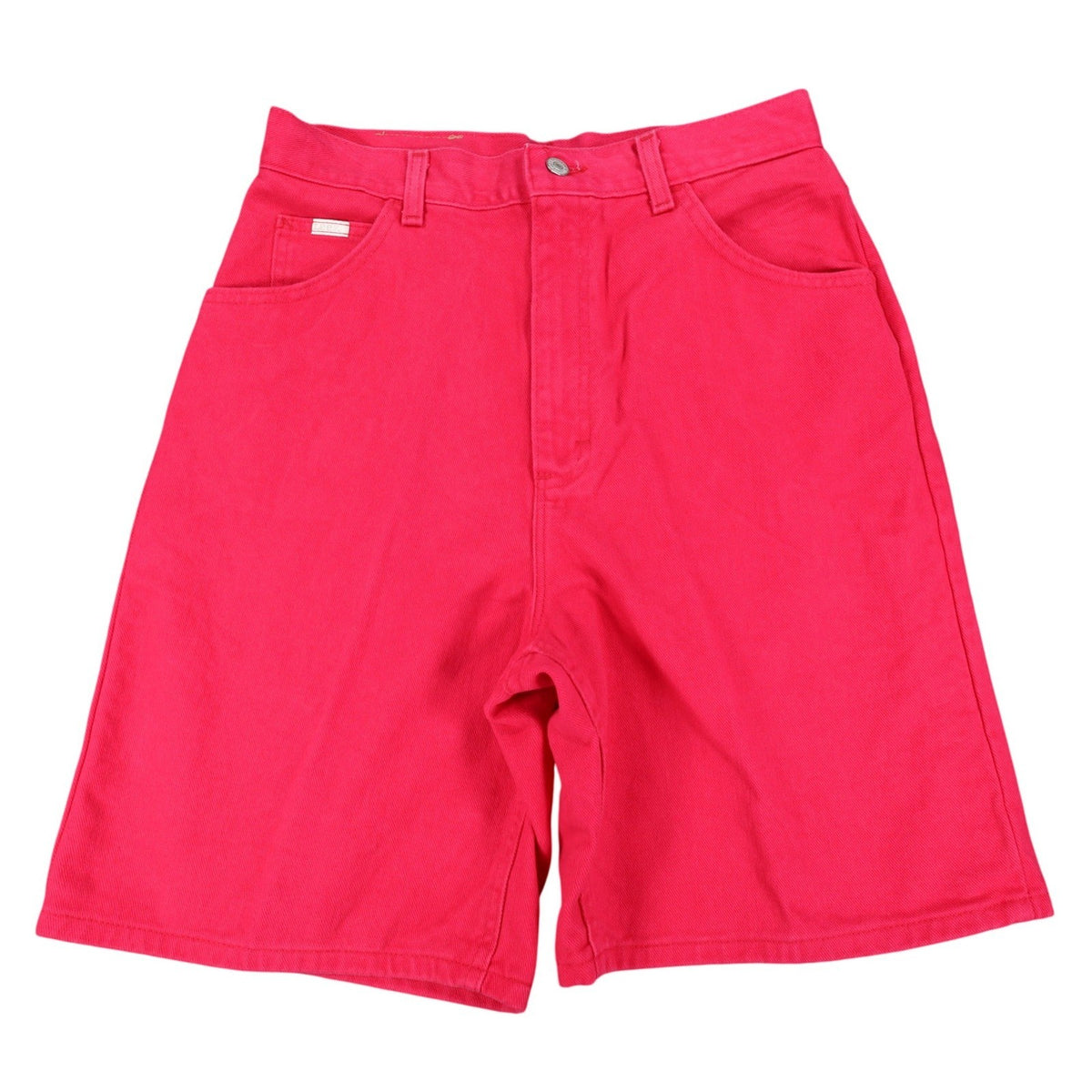 Lee Relaxed Fit Shorts Womens 14 M Vintage 90s Poppy Red Cotton Made in USA NWT - take2supply