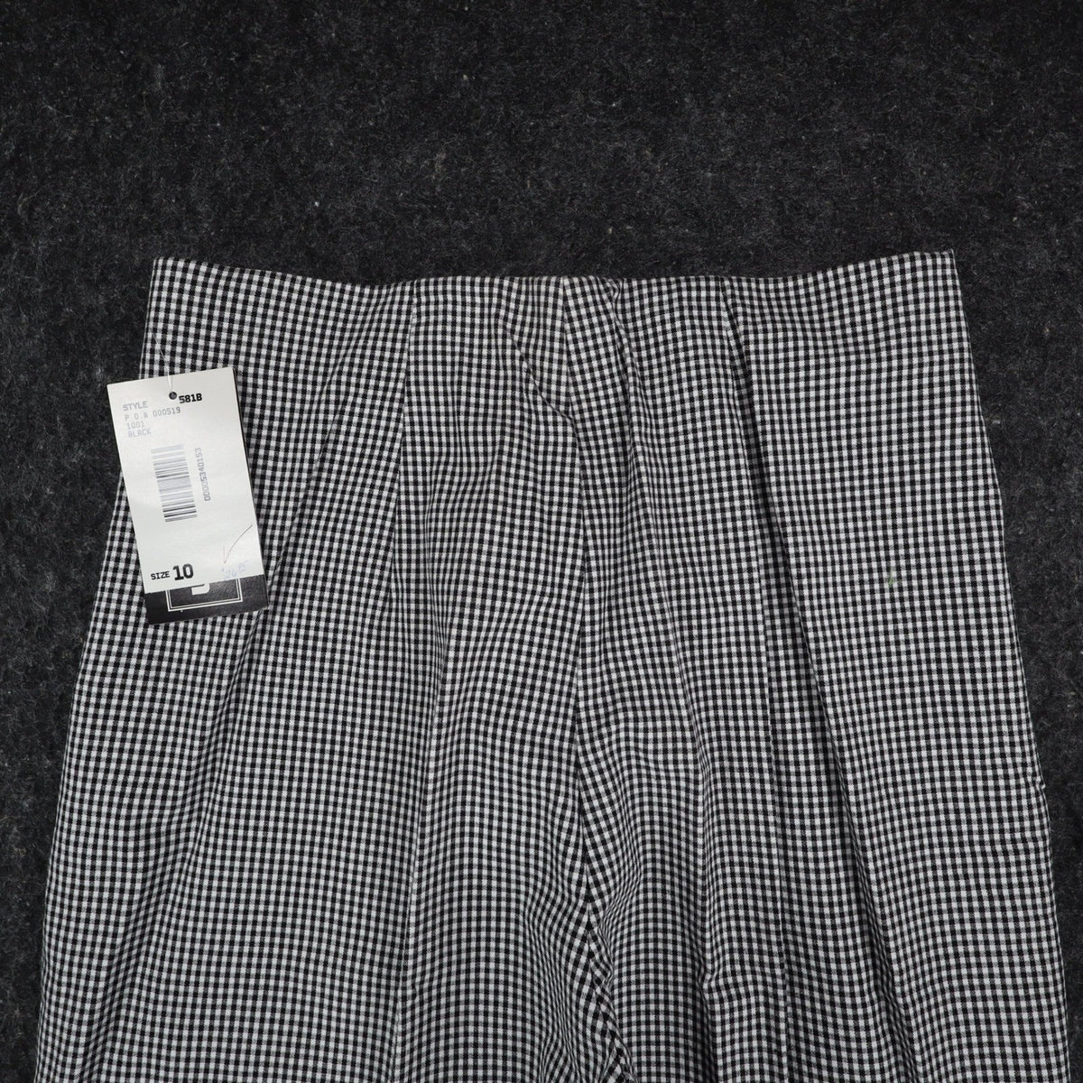 Southern Lady Gingham Pants Womens 10 Black White Stretch Straight Leg New C858 - take2supply