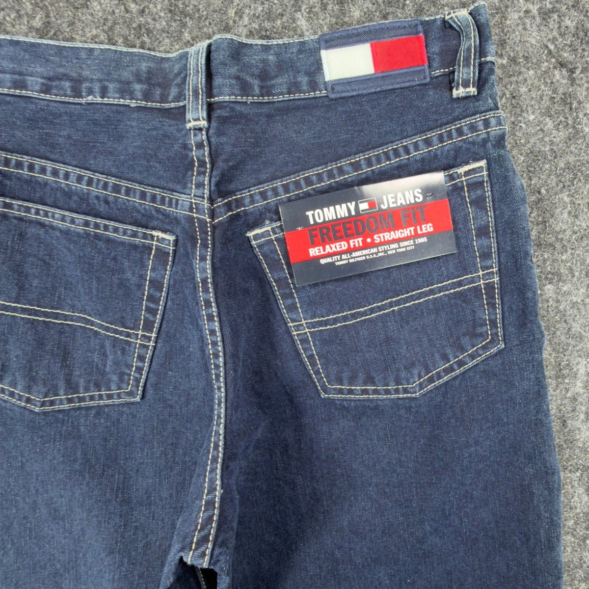 Tommy Hilfiger Y2K Freedom Fit Jeans Boy 14 Blue Cotton NWT Deadstock - take2supply